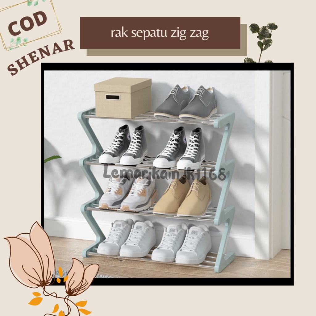 SHENAR- COD  RAK SEPATU ZIGZAG/RAK SEPATU 4 SUSUN | RAK Z SHAPE SHOERACK| RAK SEPATU 3 SUSUN SHOE RACK SANDAL| RAK SEPATU ZIG ZAG 4 SUSUN|RAK ZIGZAG SUSUN|RAK SUSUN SERBAGUNA