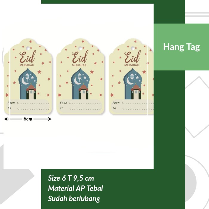

Hang Tag Idul Fitri White / Label Mini Kartu Ucapan Lebaran (20Pcs) 070