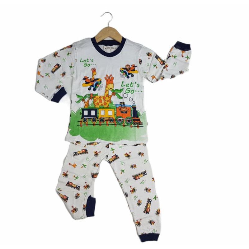 SETELAN PUTIH PAKAIAN BAJU ANAK PEREMPUAN 2-3 TAHUN MOTIF JERAPA LEST GO CELANA PANJANG LENGAN Pnjg