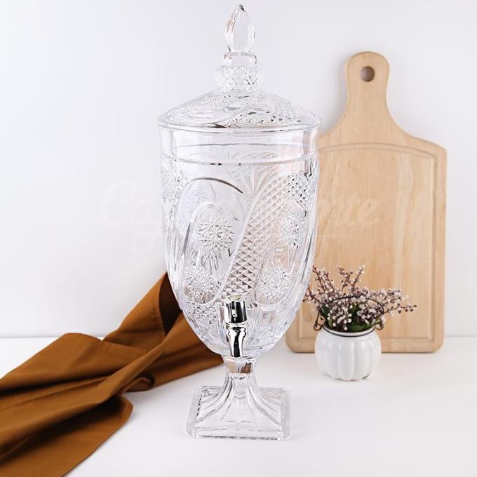 Dispenser Tempat Air Minum Kaca Capodimonte 5 L Cleargold Limited