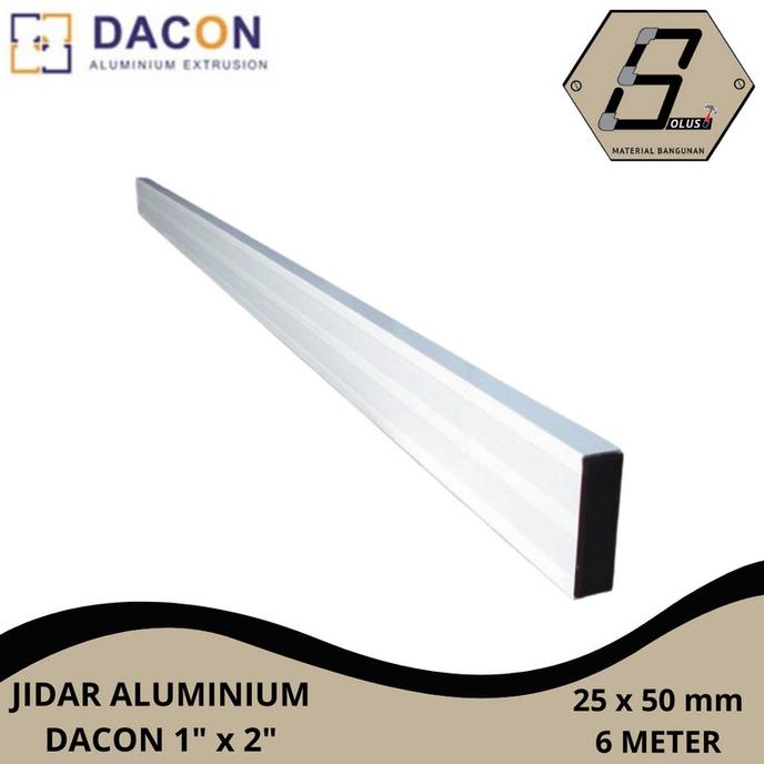 

JIDAR ALUMINIUM DACON 1 X 2 INCH (25 X 50 MM) PANJANG (6M)