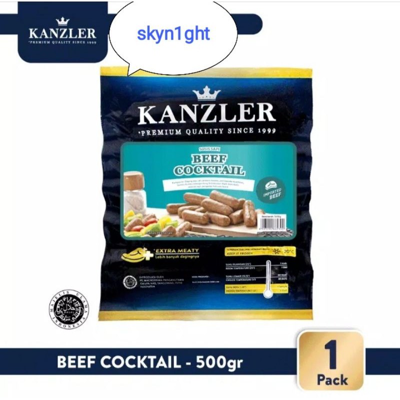

Kanzler Beef Cocktail Sosis Sapi Cimory 500gr