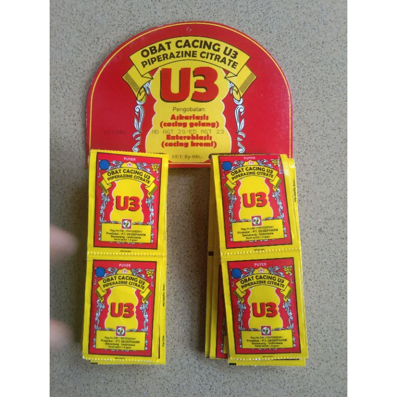 Puyer U3 Obat Cacing - 1 sachet @ isi 1,5 gram