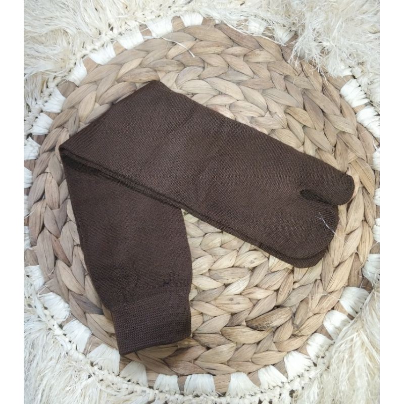 KAOS KAKI MUSLIMAH Jempol Polos Bukan Soka | Kaos kaki Panjang dan Tebal Murah Polos bisa Pilih Warna Premium-Kaos Kaki COKLAT TUA