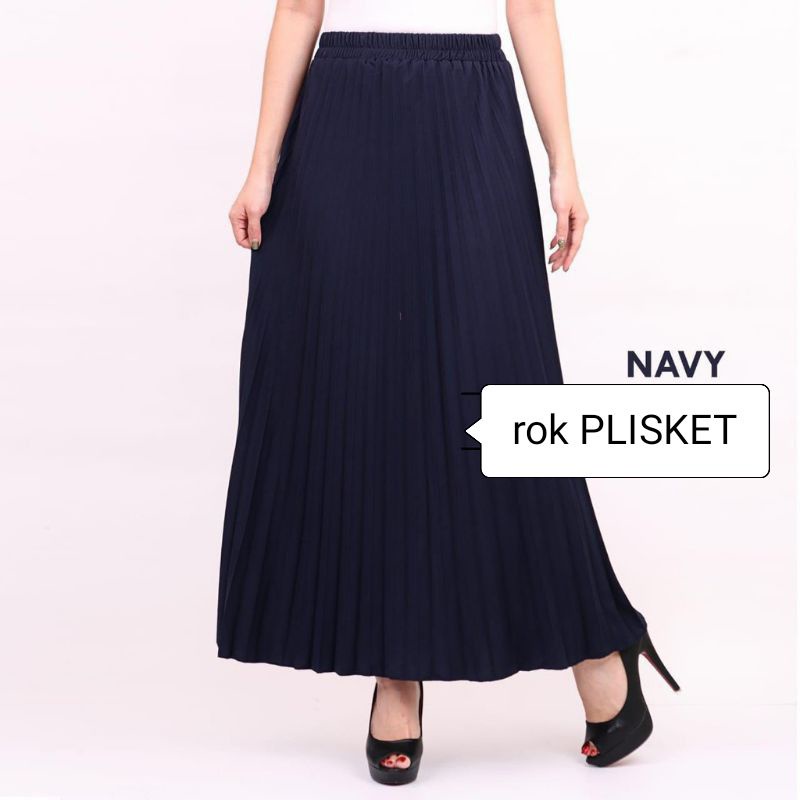 Rok plisket mayung hyget maxi skirt Rok wanita Mayung// muat bb 40-95 kg