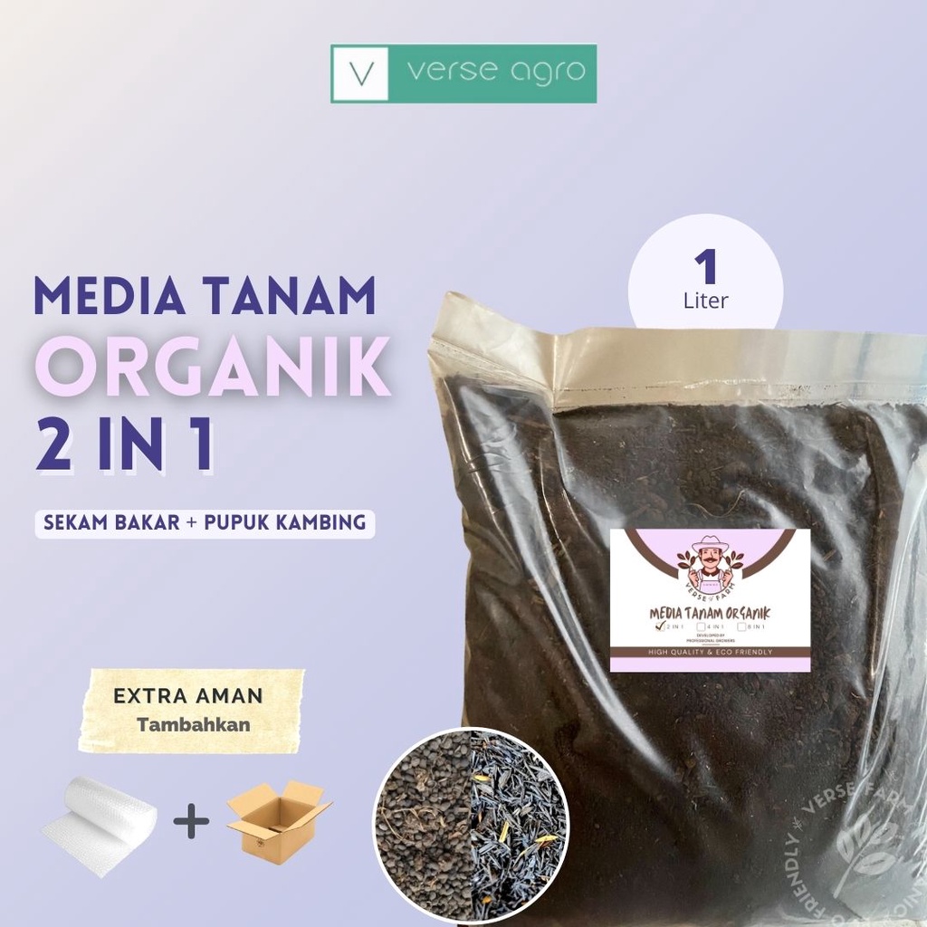 Jual Verse Farm Media Tanam Organik Siap Pakai Sekam Bakar Pupuk