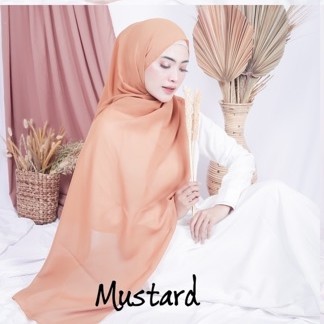 Bella Pashmina New  Fashion Muslim Pashmina Bella Double Hycon-Mustard
