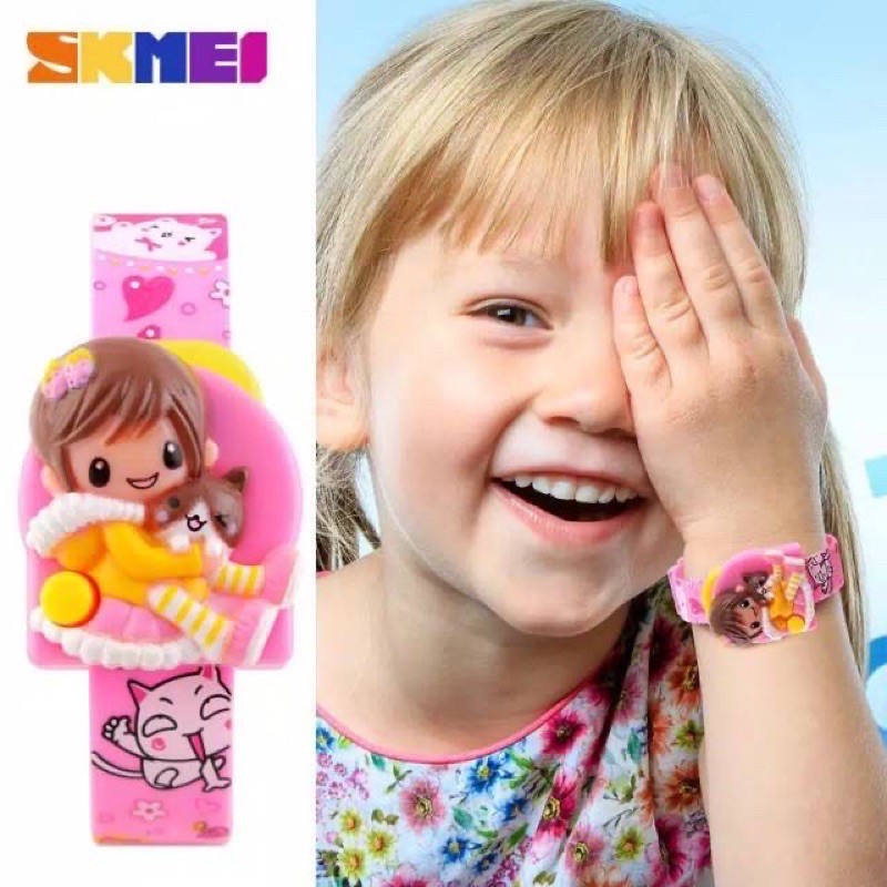 Jam Tangan anak Wanita Girl Cute SKMEI Original Model Boneka - DG1240 skmei1240