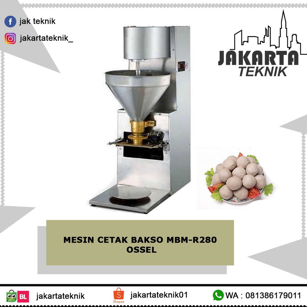 Jual Mesin Pencetak Bakso Alat Cetak Bakso Listrik Mbm R280 Ossel