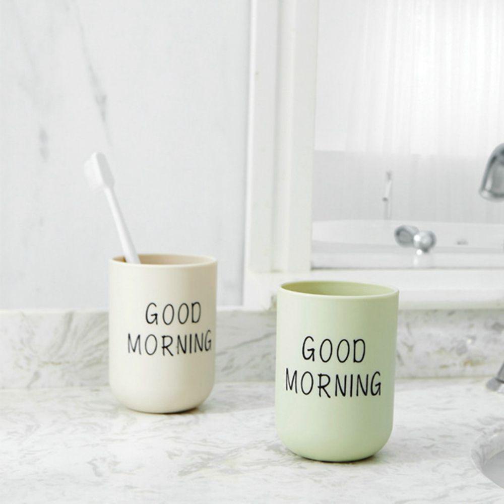 Lanfy Good Morning Cup Portable Healthy Nordic Style Organizer Cup Untuk Jus Susu Teh Cangkir Dapur Sikat Gigi Tempat Minum C0ffee Mug