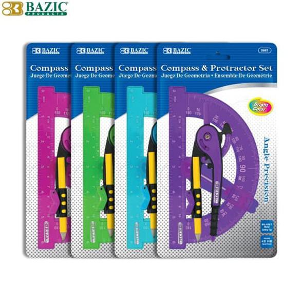

Big Sale Bazic Scale-Arm Compass & 6" Protractor Set - Jangka & Busur Diskon