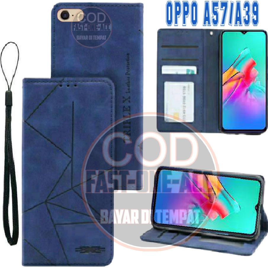 CASE HP OPPO A57/A39 TIPE LAMA  - CASING DOMPET MOTIF -FLIP COVER-SARUNG HP