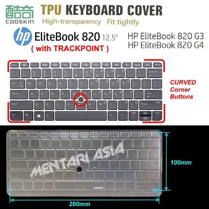 Keyboard Protector Hp Elitebook 0 G3 G4 Cooskin Premium Tpu Shopee Indonesia