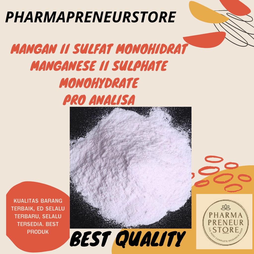 MANGANESE II SULFATE MONOHYDRATE / MANGAN II SULFAT MONOHIDRAT PRO ANALISA 50 DAN 100 GRAM MERCK BEST QUALITY