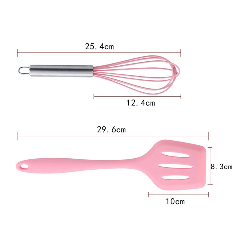 1 SET SPATULA 5 IN 1 PERLENGKAPAN MASAK SET SPATULA SILICON SET TAHAN PANAS SPATULA SILIKON PERALATAN MASAK LENGKAP