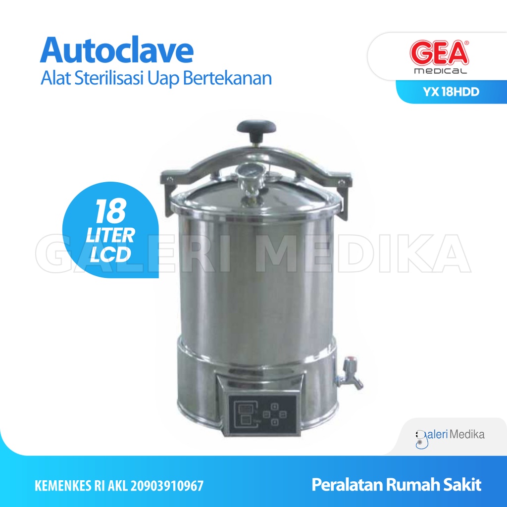 Jual Autoclave GEA YX18HDD Pressure Steam Sterilizer Alat