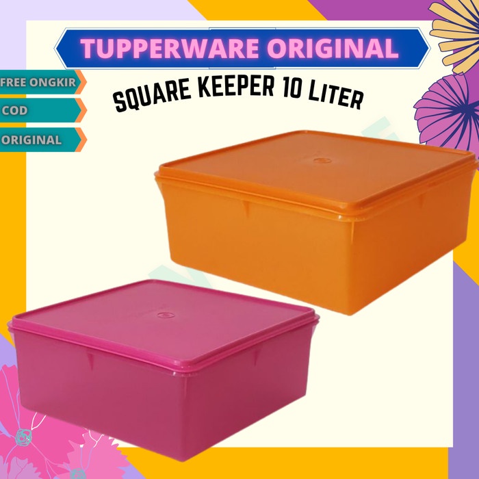 ❉ Termurah Toples Jumbo Tupperware / Wadah Makanan Tupperware Serbaguna 10 LITER - Pink