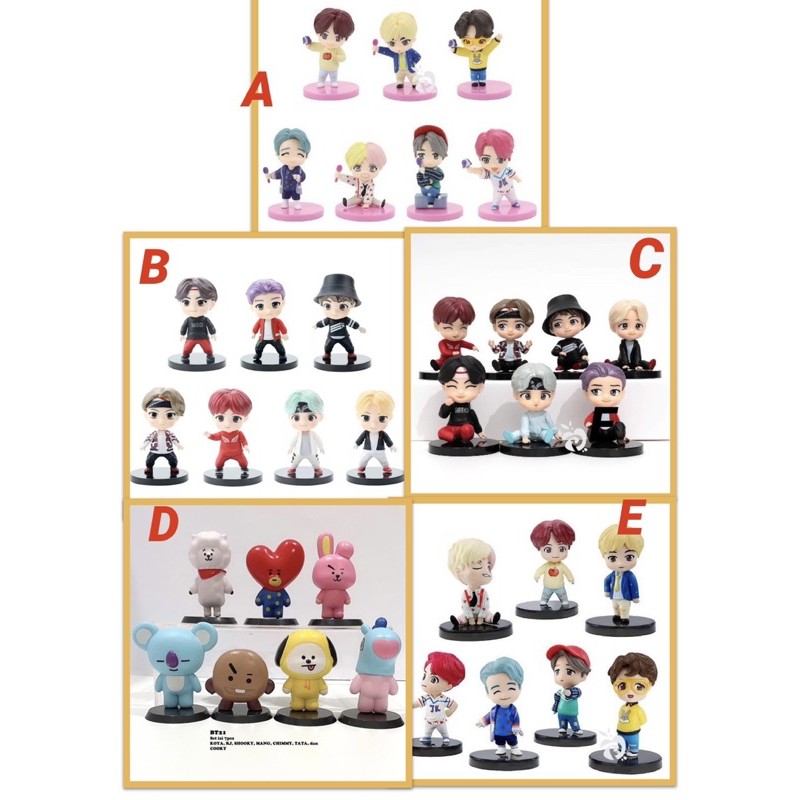 STAND FIGURE/ PANJANGAN FIGURAN/ FIGURINE/ FIGUR/ CAKE TOPPER/ BTS/ BT21 KPOP ARMY BANGTAN BOYS CUTE