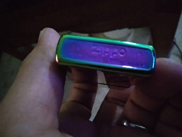 Populer! Korek Zippo Glossy Chrome Rainbow Grade A / Kw Super + Box Exclusive Nos