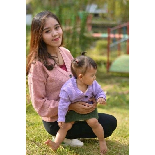 CARDIGAN RAJUT COUPLE IBU&ANAK