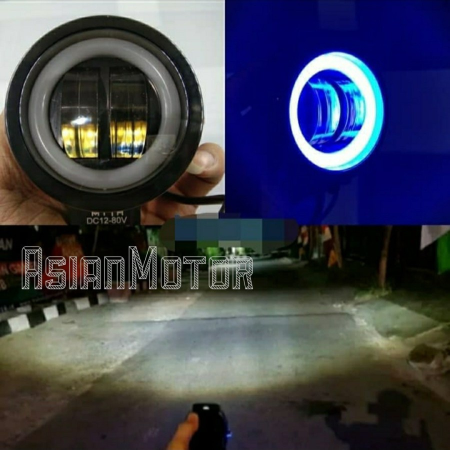 Lampu Tembak Lampu Sorot Daymaker Mini 4D Bulat Kotak 2 Lensa Firing Light Foglamp Fog Lamp Hi Low Daymaker Universal