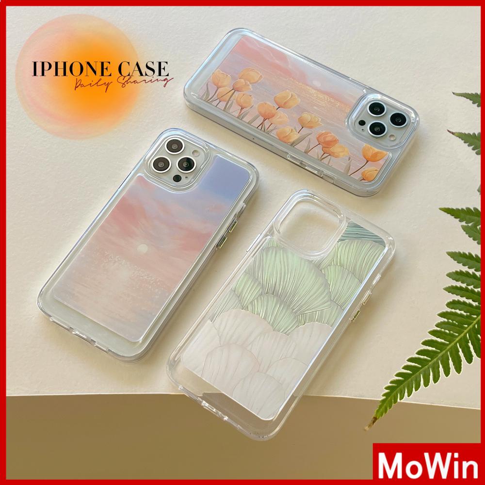 iPhone Case Silicone Soft Case Clear Case Thickened Shockproof Protection Camera Sunset Flower Compatible For iPhone 11 iPhone 13 Pro Max iPhone 12 Pro Max iPhone 7 Plus iPhone xr