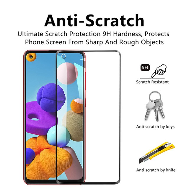 Tempered Glass SAMSUNG A21s 2020 Antigores Kaca Pelindung Layar Screen Protector Full Cover