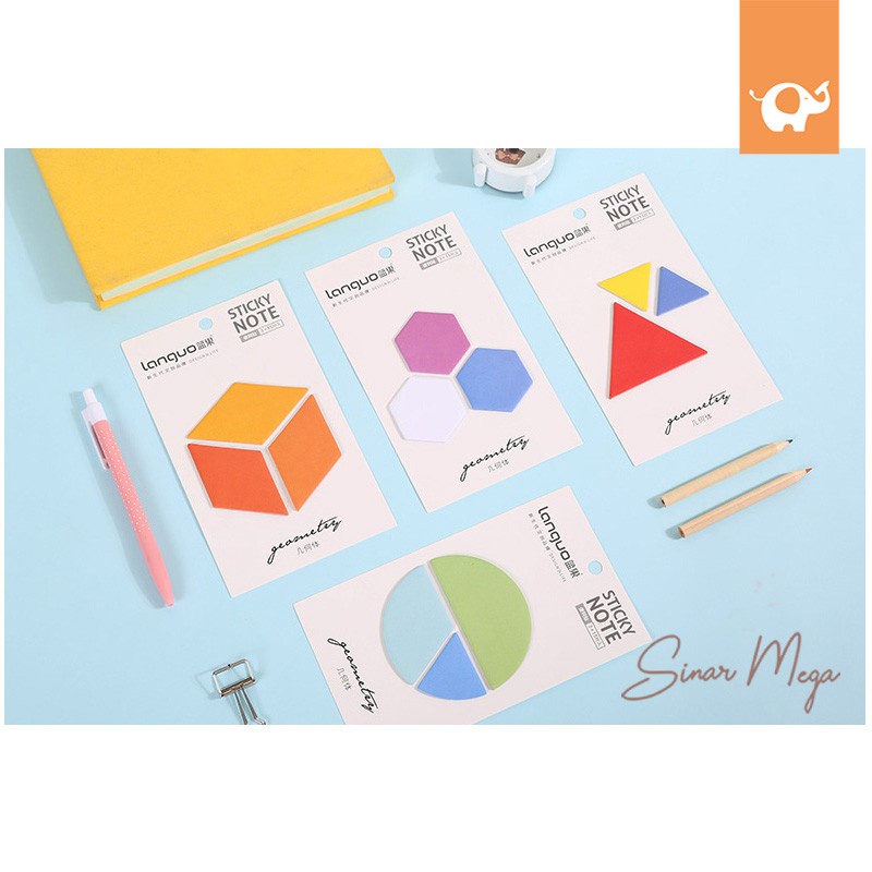 

Colorful Geometric Shapes Sticky Notes Memo