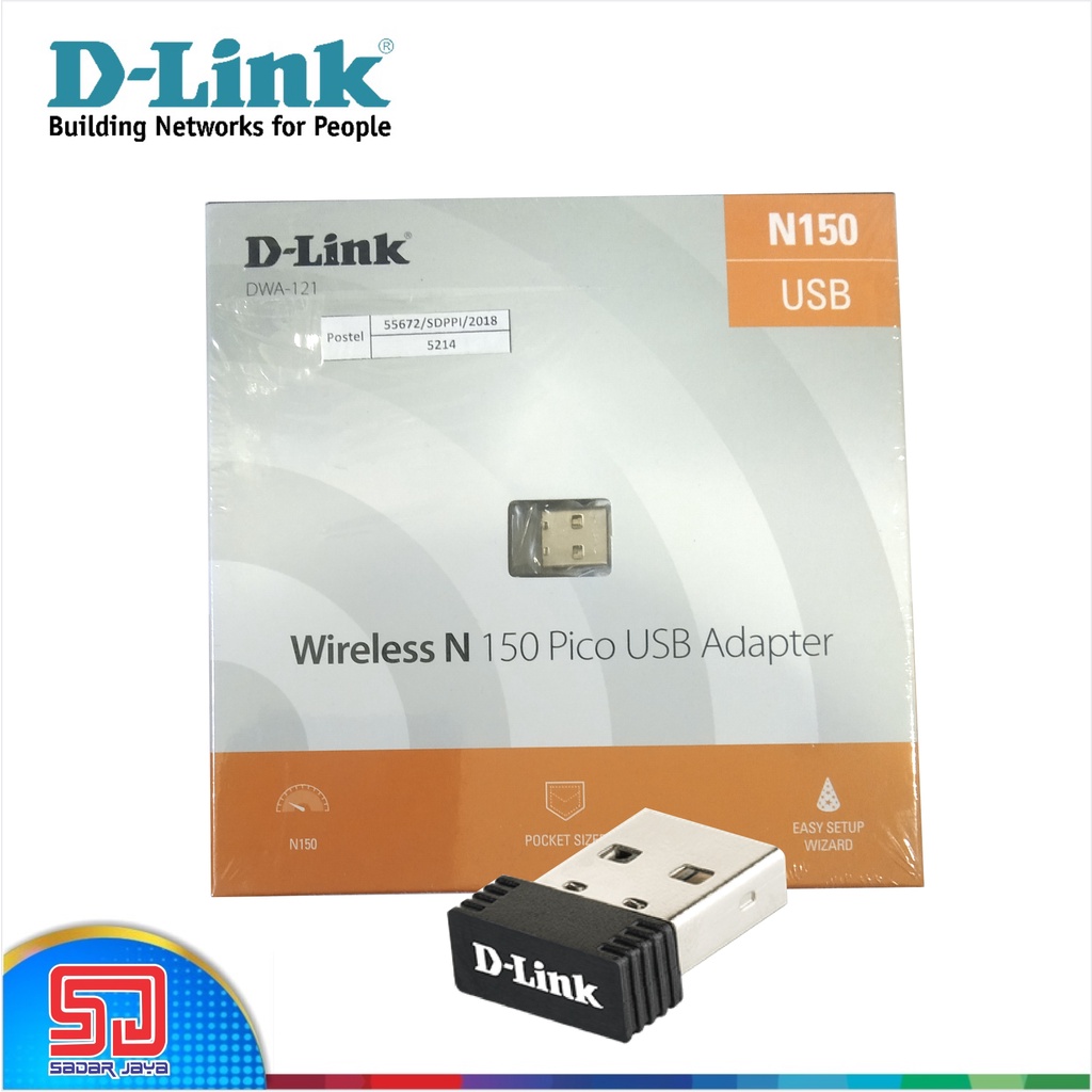 D-Link DWA 121 Penangkap Wifi Mini Adapter USB Wireless N150