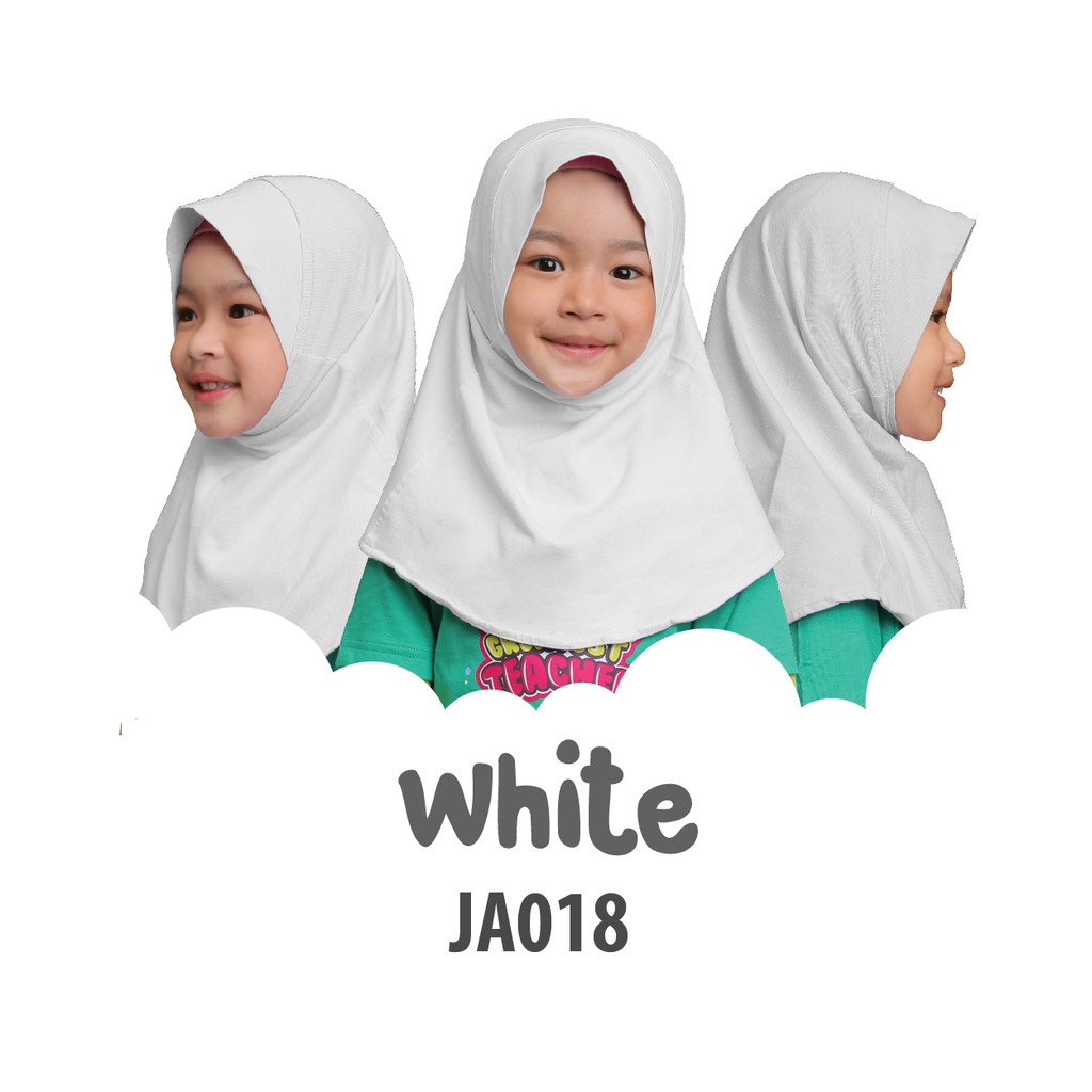 Jilbab Anak Afrakids - JA018 WHITE (Putih Tulang)