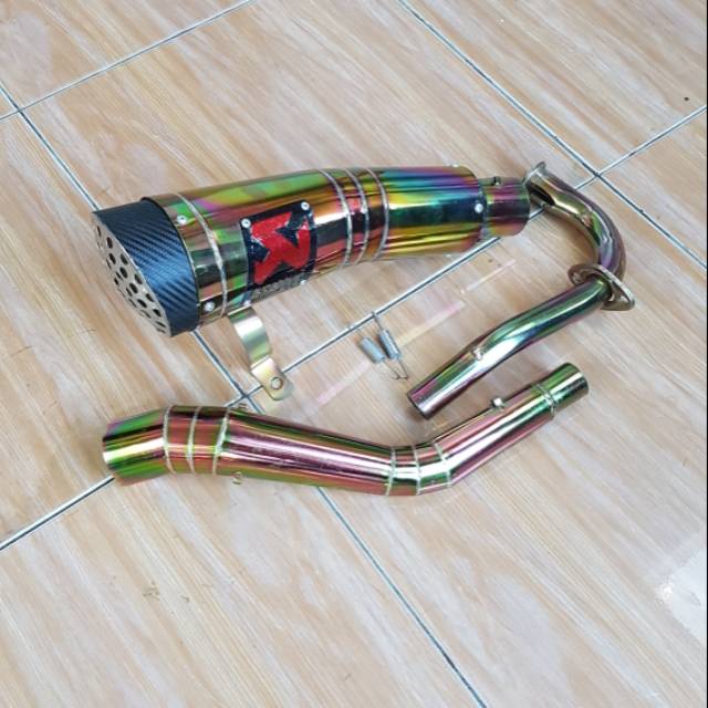 KNALPOT VARIO 125 AKRAPOVIC FULL RAINBOW TERBARU