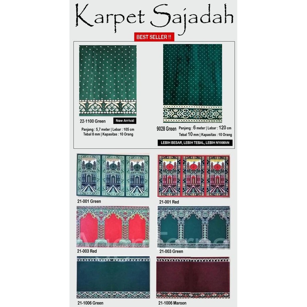 Murah Karpet Masjid Sajadah Rol Best Seller