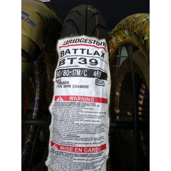 Barang Ban Battlax BT39 90 80 Ring 17 Ban Bridgestone BT39 90-80 Ring 17 Kualitas