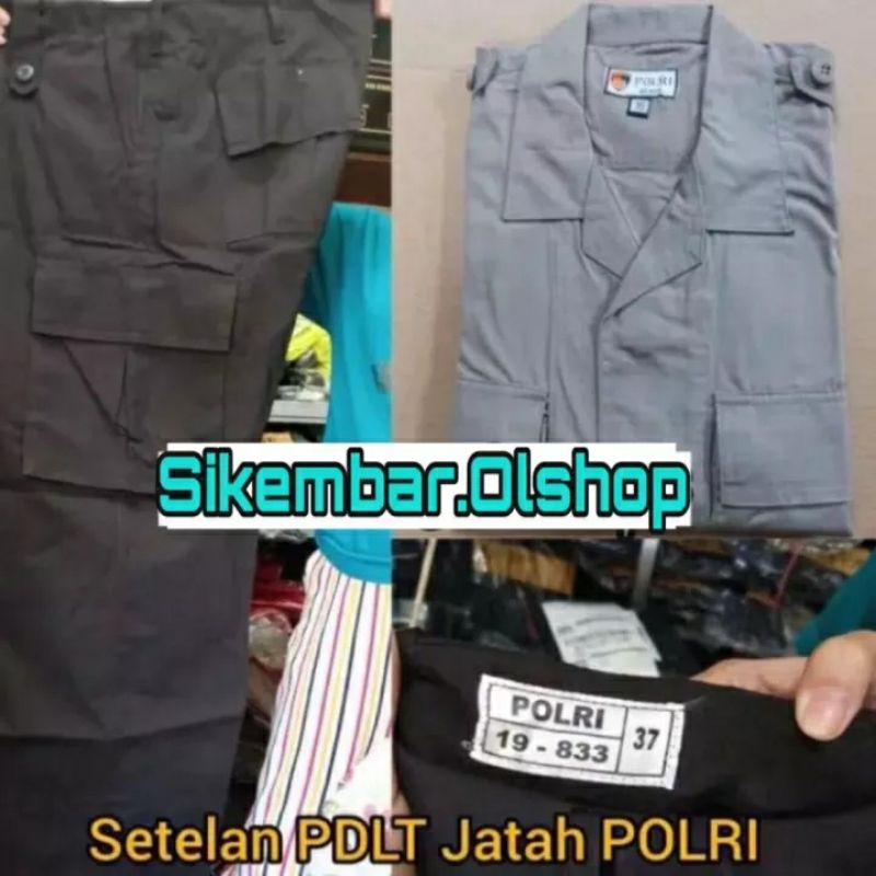 SETELAN BAJU PDL JATAH POLRI PDLT A1 SERAGAM DALMAS BRIMOB SABHARA BAHAN RIPSTOK. Kualitas Terbaik 
