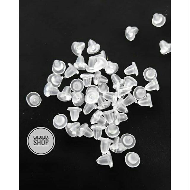 50 BIJI TUTUP ANTING PUTIH | BAHAN ANTING AKSESORIS DIY CRAFT