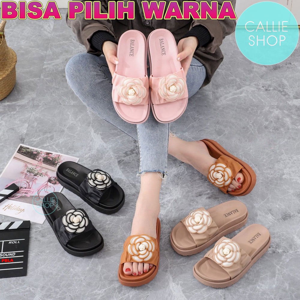 Sandal Wanita Jelly Platform Mawar Sol Tebal Balance 1603-W4 TBLROSE