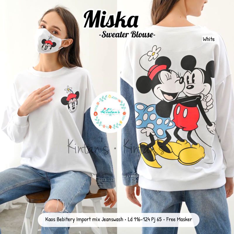 MISKA SWEATER BLOUSE BY KINTANS (BLOUSE WANITA) Blouse sweater babytery halus rekomended