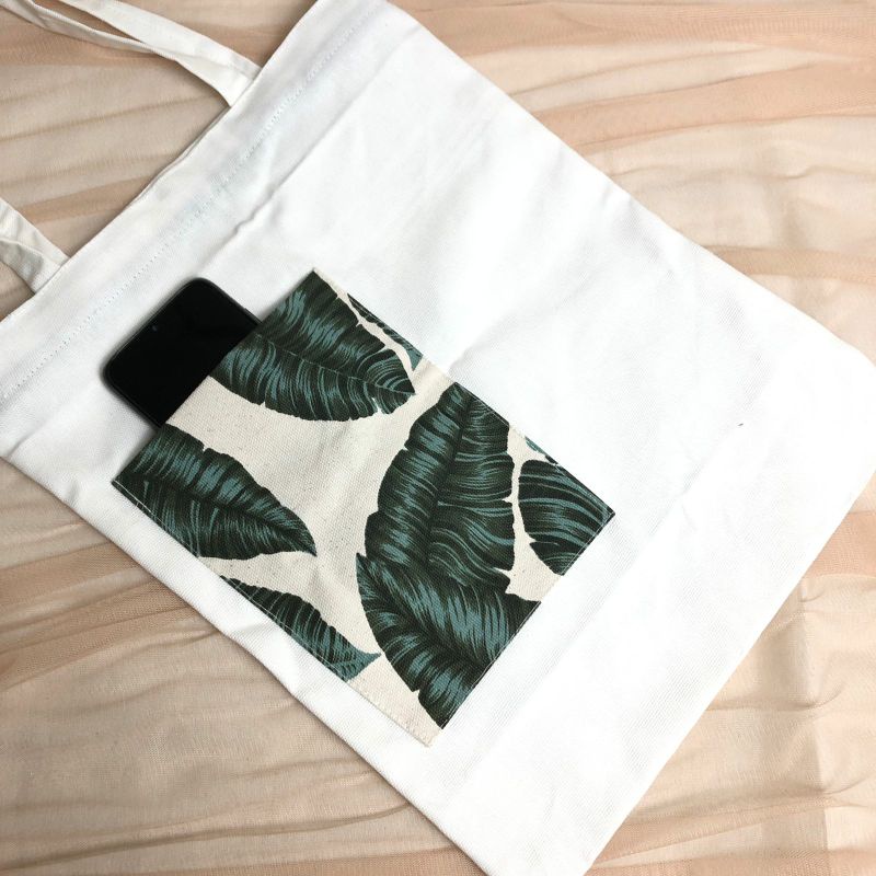 (COD ) TOTEBAG KANVAS MOTIF PUTIH POLOS KANTONG