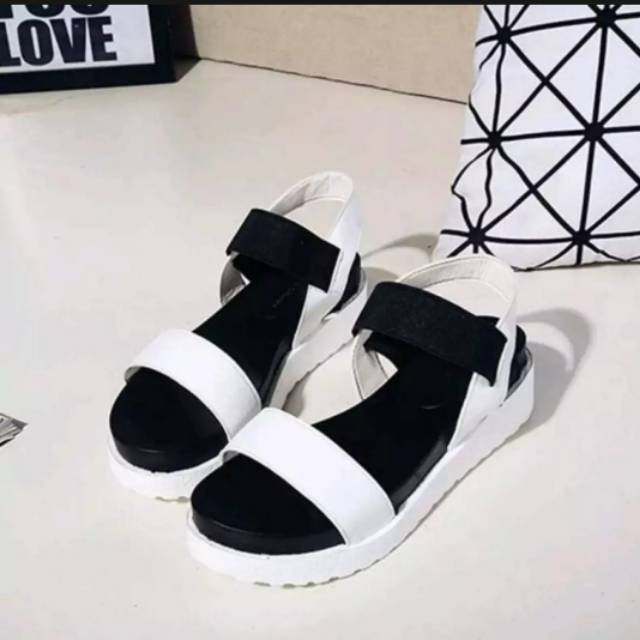 YUKI_MODE EL89 sandal docmart sandal wedges wanita korean strap