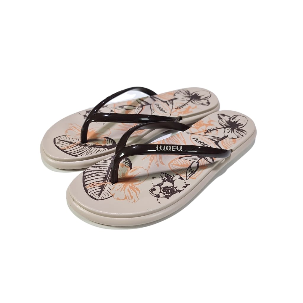 jelly sandal jepit wanita luofu sendal cewek karet import F2315E19BA