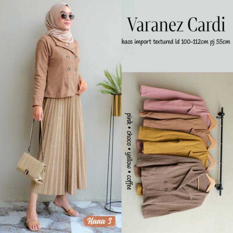 Atasan Wanita Varanez Cardi Cardigan Atasan Perempuan Kaos import