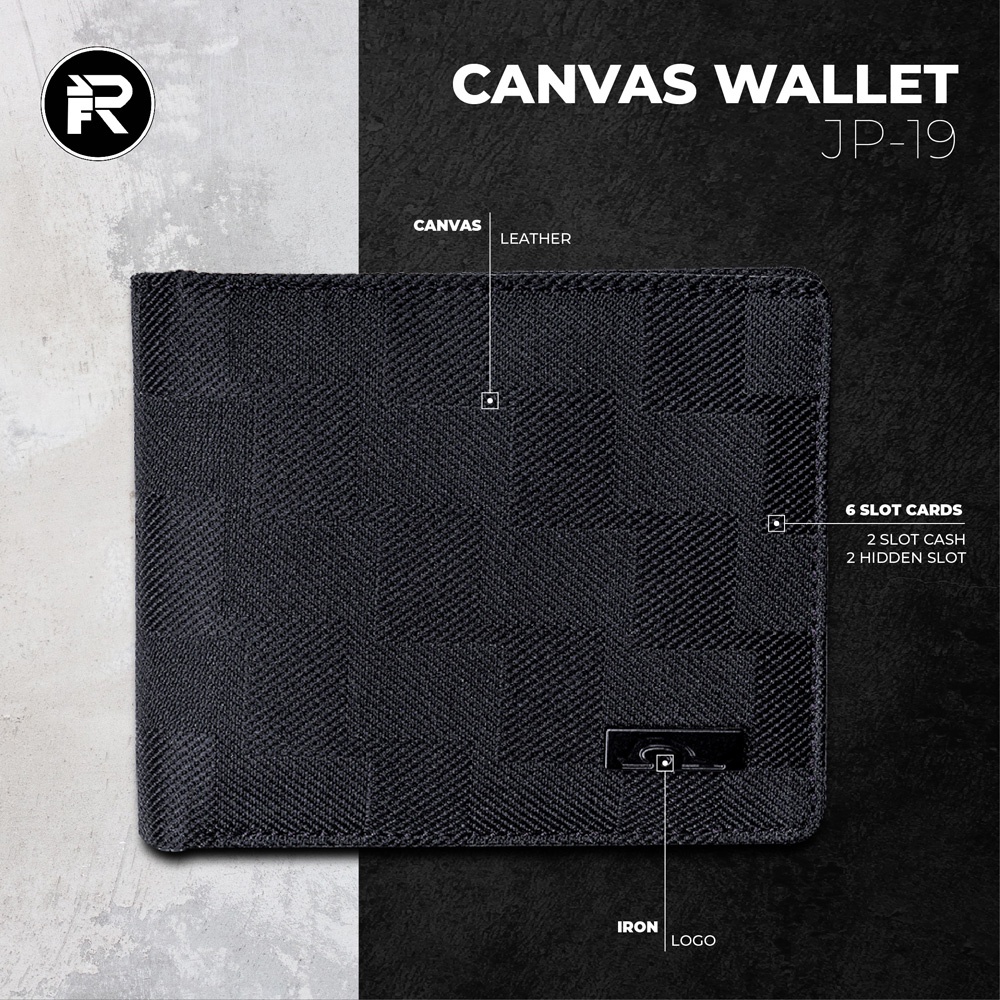JFR Fashion Dompet Pria Bahan Kulit Canvas JP19-1