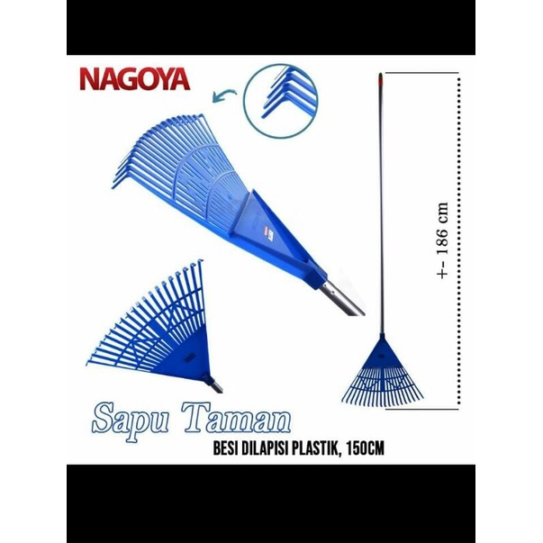 Sapu Taman Nagoya Plastik / Gagang Alumunium / Sapu Taman / Sapu Jalanan