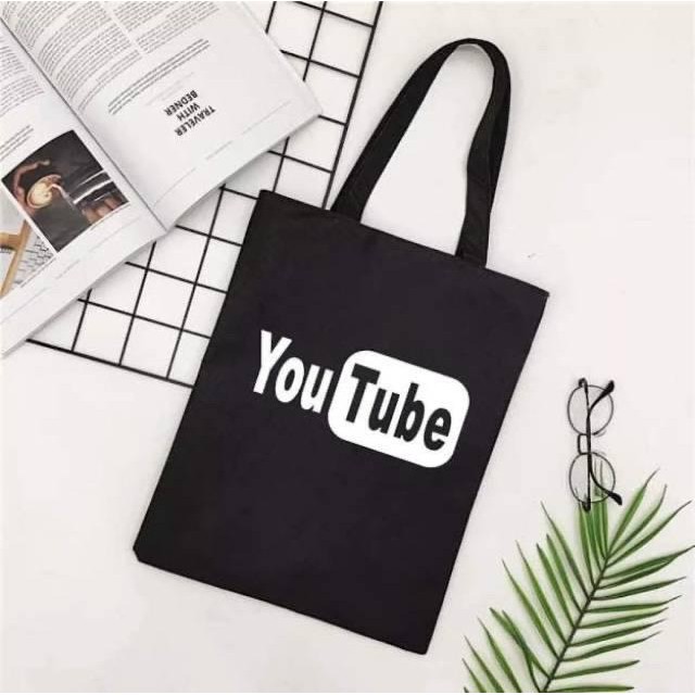 TIKTOK - TOTEBAG (PAKAI SELETING) Tote bag LOGO Tulisan murah wanita custom motif