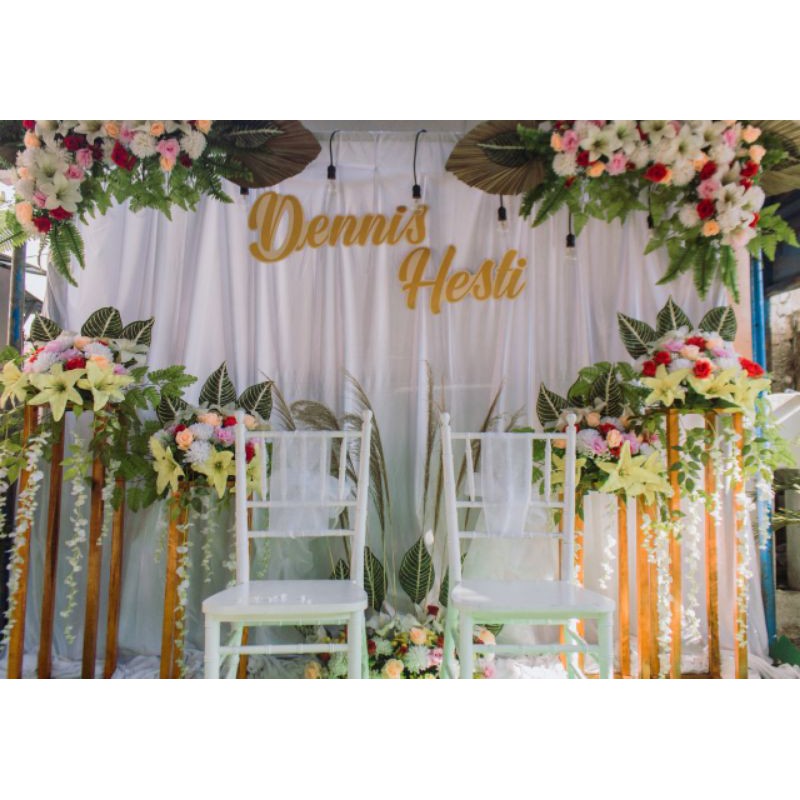 BACKDROP WEDDING / DEKOR AKAD / DEKORASI LAMARAN
