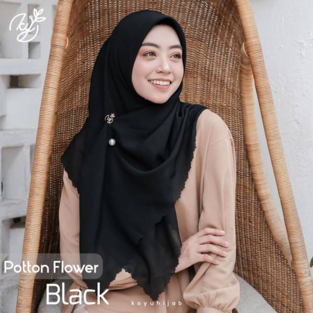Hijab segiempat potton flowers by koyu