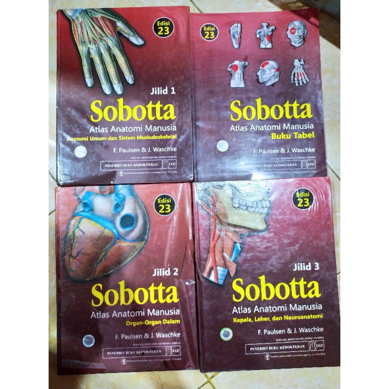 Atlas anatomi manusia Sobotta edisi 23 bekas /second / preloved. 100% original penerbit EGC