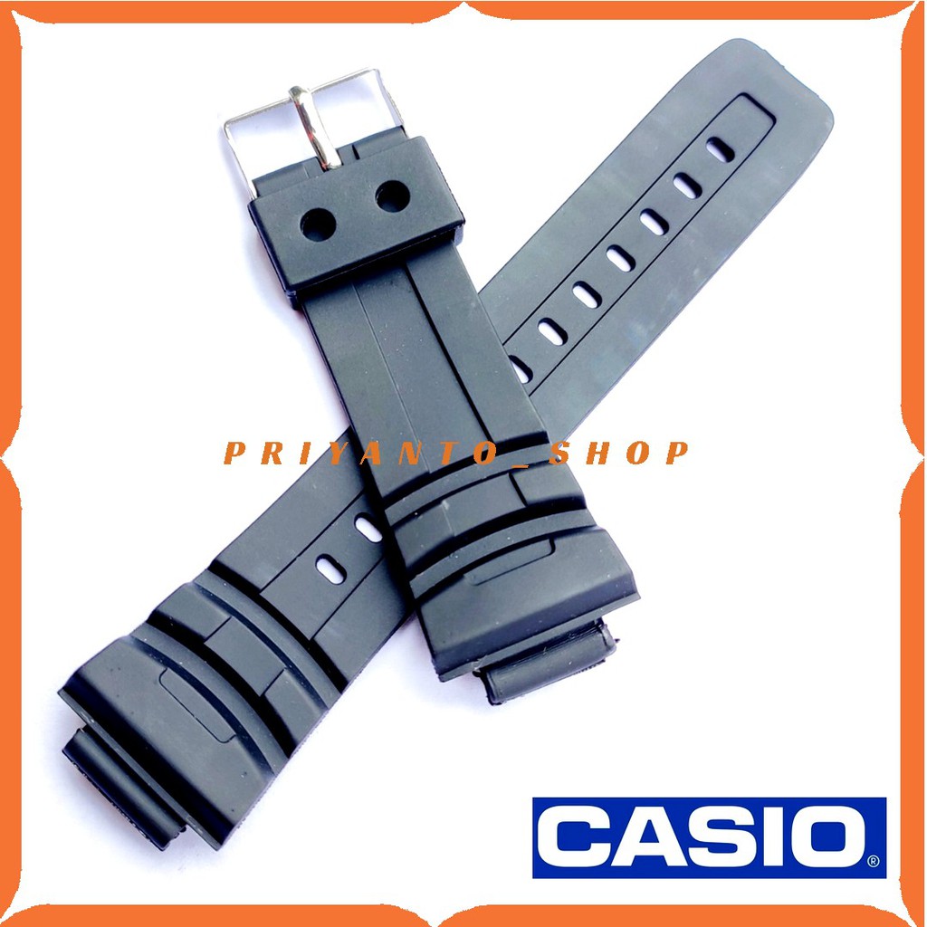 Rubber Strap Tali Jam Tangan Casio G-100 G100 Hitam