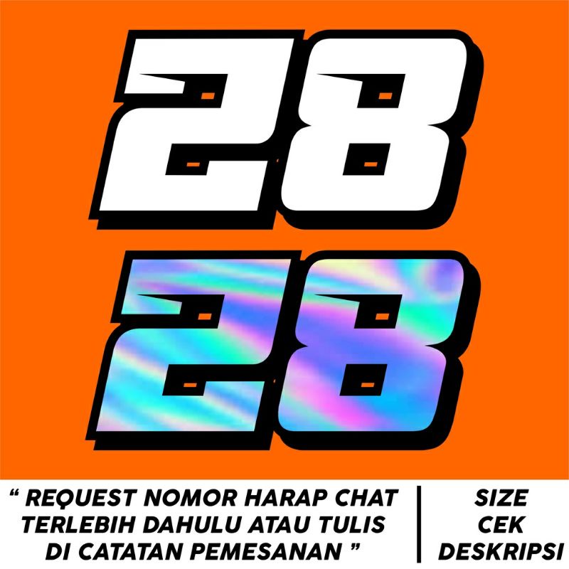 Stiker Angka SUKA SUKA