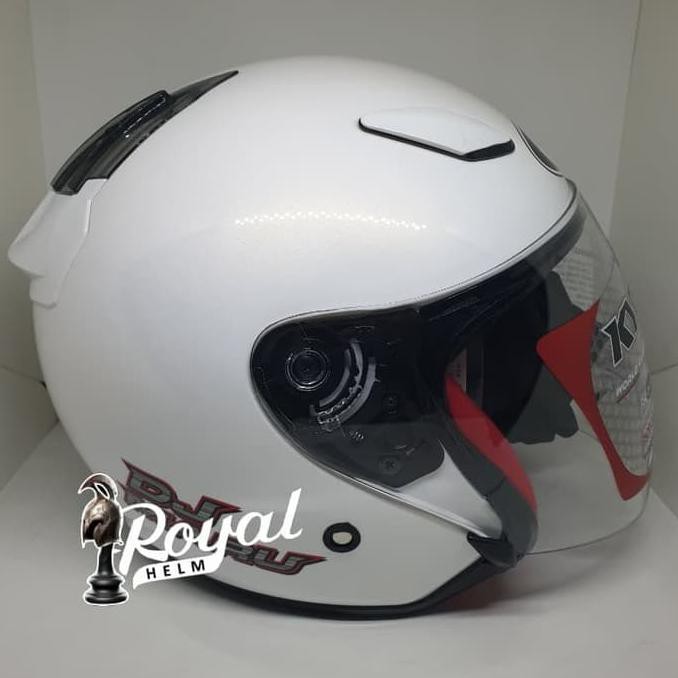 ●TRUSTED SELLER● HELM KYT DJ MARU SOLID WHITE / PUTIH SIZE XXL DISKON